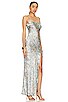 view 2 of 3 Nina Maxi Dress in Blue Jacquard