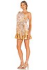 view 3 of 5 Kalon One Shoulder Belted Mini Dress in White & Cyber