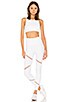 view 4 of 4 Perfect Illusion High Waisted Midi Legging in White