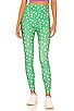 view 1 of 4 High Waisted Midi Legging in Honeydew Daisies