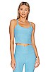 view 1 of 4 SLIM RACERBACK CROPPED 탱크탑 in Waterfall Blue Heather