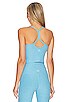 view 3 of 4 SLIM RACERBACK CROPPED 탱크탑 in Waterfall Blue Heather
