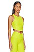 view 2 of 4 SPACEDYE MOTIVATE 탱크탑 in True Chartreuse Heather