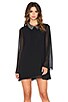 view 1 of 4 Embellished Collar Mini Dress in Black