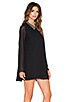 view 2 of 4 Embellished Collar Mini Dress in Black