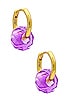 view 1 of 3 Crystal Gum Drop Earrings in Purple