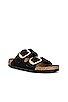 view 2 of 5 Arizona Big Buckle Gold Sandal in Black