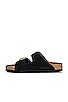 view 5 of 5 Arizona Big Buckle Gold Sandal in Black