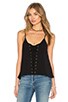 view 1 of 3 Lace Up Front Tank in Black