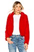 view 1 of 4 Siren Faux Fur Jacket in Red