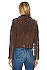 view 4 of 5 Faux Suede Moto Jacket in Chocolate Souffl?