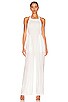 view 1 of 3 Smocked Halter Jumpsuit in White