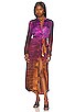 view 1 of 3 Flowy Hem Midi Dress in Brandy Horizon Dye