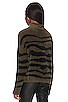 view 3 of 4 MOCK NECK セーター in Jasper Green Zebra