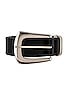view 3 of 3 Jordana Mini Belt in Black & Silver