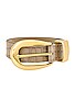 view 3 of 3 Victoria Croco Luster Belt in Light Taupe & Gold
