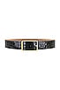 view 1 of 3 Milla Croco Luster Belt in Black & Gold