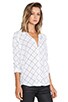 view 2 of 5 Crepe Oversized Blouse in Grid Print