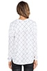 view 3 of 5 Crepe Oversized Blouse in Grid Print