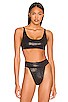view 1 of 5 Gaia Bikini top in Metallic Black Shine