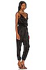 BLACK Sleek Textured Jumpsuit, view 2, click to view large image.