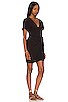 view 2 of 3 Luxe Crepe Wrap Mini Dress in Black