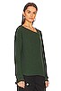 view 2 of 4 Asymmetric Neck Sweater in Hunter Green
