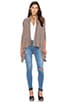 Fine Woolen Jersey Long Sleeve Wrap Cardigan, view 1, click to view large image.
