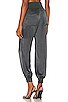 view 3 of 4 BLACK Sleek Textured Pant in Deep Sage