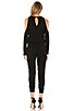 view 3 of 3 BLACK Cold Shoulder Jumpsuit in Black