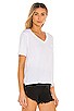 view 2 of 4 Light Weight Jersey V Neck Pocket Tee in White