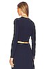 view 3 of 4 クロップトップ in Navy
