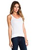 view 2 of 4 Light Weight Jersey Tank in White