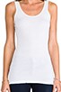 view 4 of 4 Light Weight Jersey Tank in White