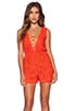 view 1 of 4 Frisco Lace Road Trip Romper in Coral