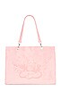view 1 of 4 Velour Tote Bag in Baby Pink