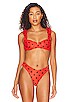 view 1 of 4 Blaire Bikini Top in Scarlet Polka Dot