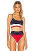 view 1 of 5 Eva Bikini Top in Red, White & Blue