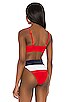 view 3 of 5 Riza Bikini Top in Red, White & Blue
