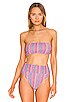view 1 of 5 Kelsey Bikini Top in Shine Valentines Stripe