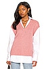 view 1 of 4 Nye Vest Layered Looker in Rosen Mel with White