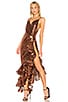 view 3 of 5 High Slit Gown in Cooper