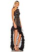 view 3 of 5 Lola Sheer Feather Gown in Black