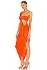 view 3 of 4 Tamala Midi Dress in Orange