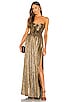 view 1 of 3 Florence Strapless Gown in Gold
