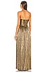 view 3 of 3 Florence Strapless Gown in Gold