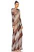 view 2 of 3 Electra Maxi Dress in Brown & Beige