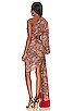 view 4 of 4 Selma Cutout Printed Mini Dress in Burgundy Multi