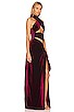 view 2 of 4 Cleopatra Velvet Maxi Dress in Burgundy