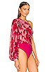 view 3 of 5 CAMILLA ワンショルダーボディスーツ in Fuchsia